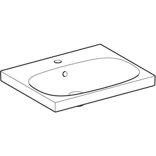 Geberit Vertriebs - Acanto Waschtisch, 60x48cm m. Hl., m. Ül., weiß, KeraTect