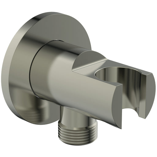 Ideal Standard - Wandhalter IDEALRAIN, runde Rosette, f.HB u.Brauseschlauch G1/2, Silver Storm