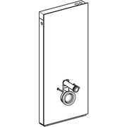 Geberit Vertriebs - Monolith Plus Sanitärmodul f. WWC 114cm, Glas schwarz / alu. schwarzchrom