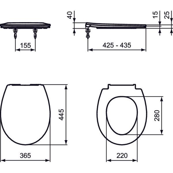 Ideal Standard - WC-Sitz REVO, Softclosing, weiß