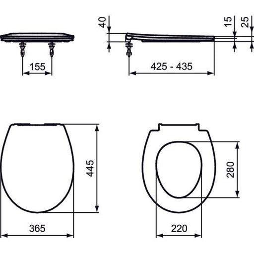 Ideal Standard - WC-Sitz REVO, Softclosing, weiß