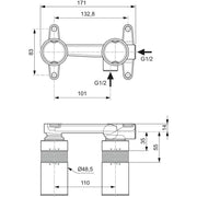Ideal Standard - Unterputz-Bausatz für Wand-Waschtischarmatur