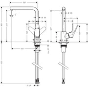 Hansgrohe - Spültischmischer 280 Focus M41 Eco 1jet chrom