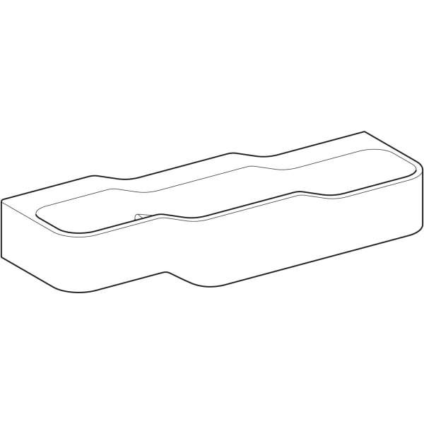 Geberit Vertriebs - Bambini Spiel/Waschlandschaft B:140cm 3 Waschpl., tieferes B re, o. Hl., weiß