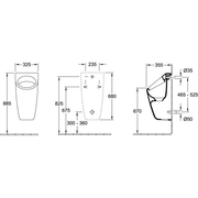 VILLEROY & BOCH - Absaug-Urinal ARCHITECTURA 5586 325x680x355mm Weiß Alpin