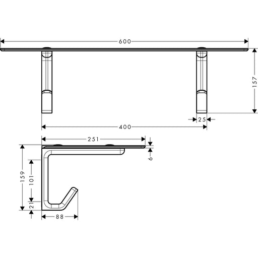 Hansgrohe - Badetuchablage AXOR Universal Accessories chrom