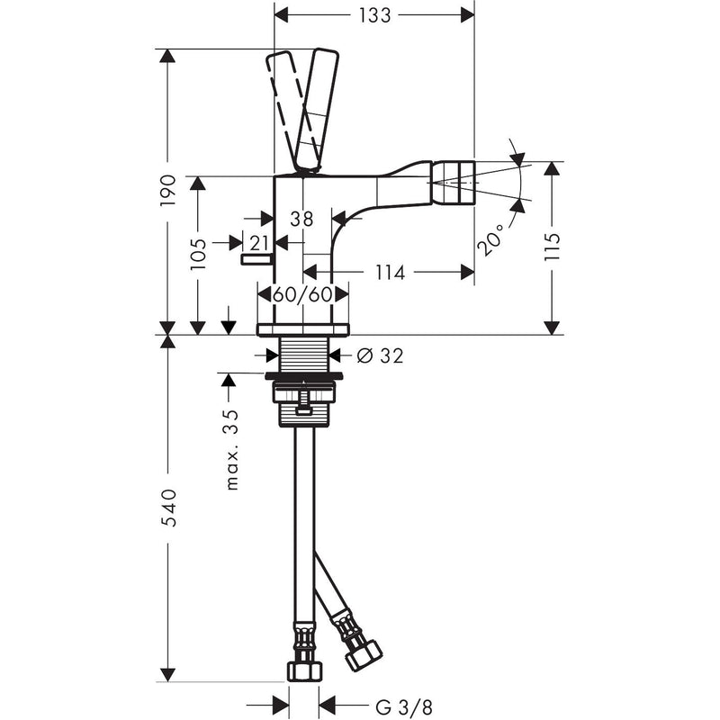 Hansgrohe - Bidetmischer AXOR CITTERIO E chrom