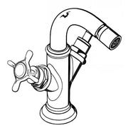 Hansgrohe - 2-Griff Bidetarmatur AXOR MONTREUX 16520820 brushed nickel m.Ablaufgarnitur