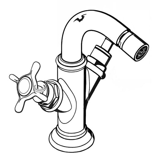 Hansgrohe - 2-Griff Bidetarmatur AXOR MONTREUX 16520820 brushed nickel m.Ablaufgarnitur