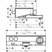 Hansgrohe - AP Thermostat ShowerTablet SELECT 302 13151 Wanne Aufputz 1/2 chrom