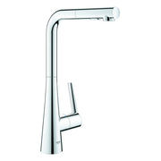 Grohe - EH-Spültischbatterie ZEDRA 32553 L-Auslauf ausziehbare Spülbrause chrom