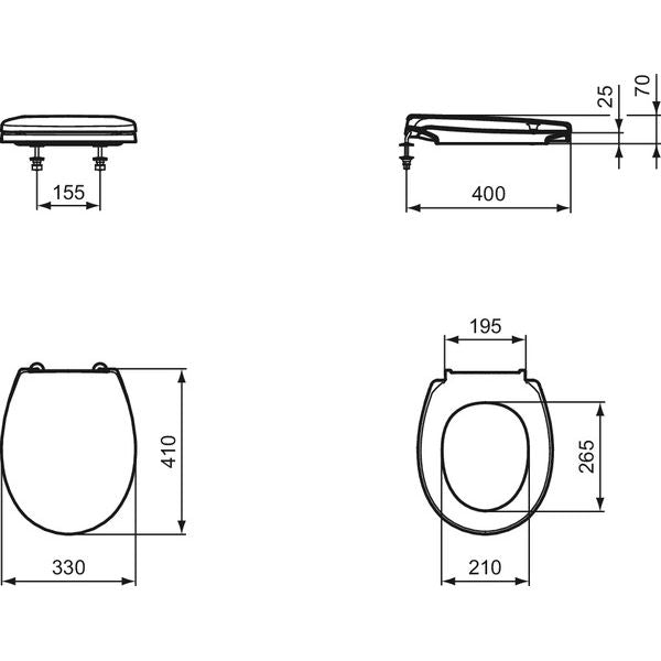 Ideal Standard - WC-Sitz CONTOUR 21, Weiß