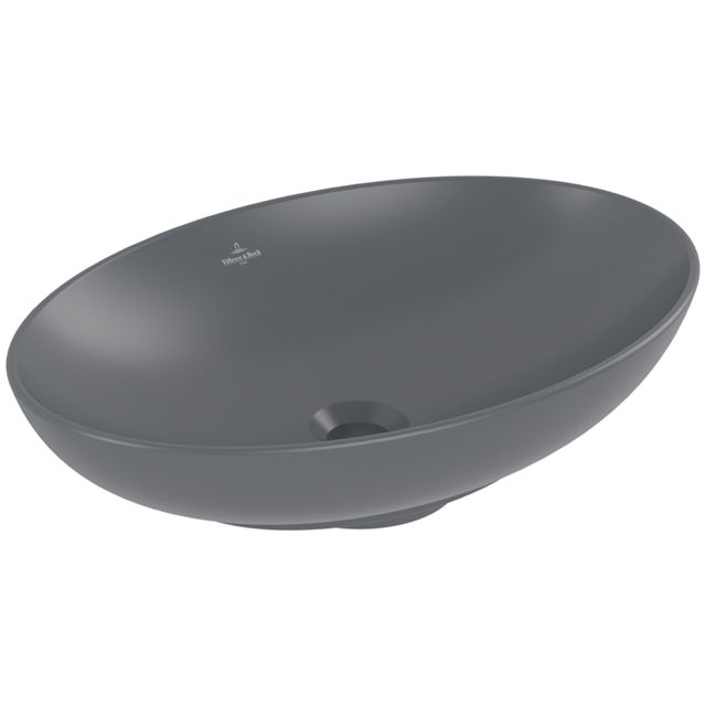 VILLEROY & BOCH - Aufsatzwaschbecken Loop&Friends 560x 380mm Oval o. ÜL. Graphite CeramicPlus