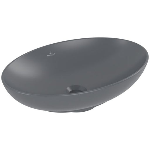 VILLEROY & BOCH - Aufsatzwaschbecken Loop&Friends 560x 380mm Oval o. ÜL. Graphite CeramicPlus