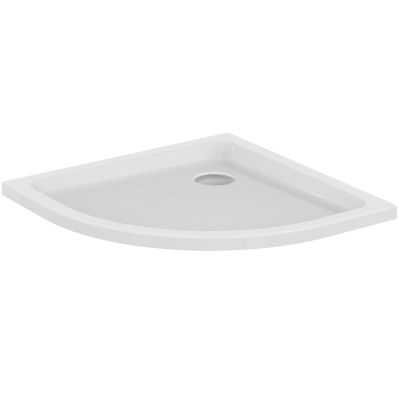 Ideal Standard - Viertelkreis-Brausewanne HOTLINE NEU, 900x900x80mm, Weiß