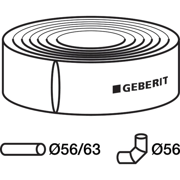 Geberit Vertriebs - Dämmschlauch aus PE d56/63 305.921 (RL: 15 m) j.M