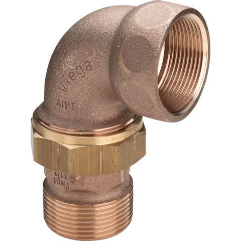 Viega - Winkelverschraubung 3088 flachdichtend 1/2 AG x 1/2 IG Rotguss