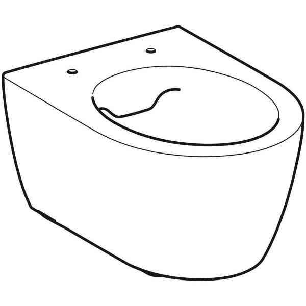 Geberit Vertriebs - iCon WWC Tiefspüler, verk. Ausl. 49cm geschl. Form, Rimfree, weiß, Neu