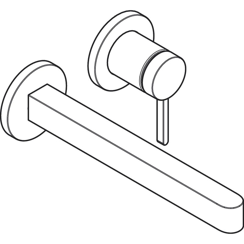 Hansgrohe - 2-Loch Waschtischmischer Unterputz FINORIS F-Set langer Auslauf mattweiß