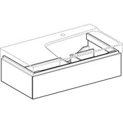 Geberit Vertriebs - Unterschrank XENO2 f. WT m. Ablg. li m .1 Schubl., 88x22x46,2cm, weiß