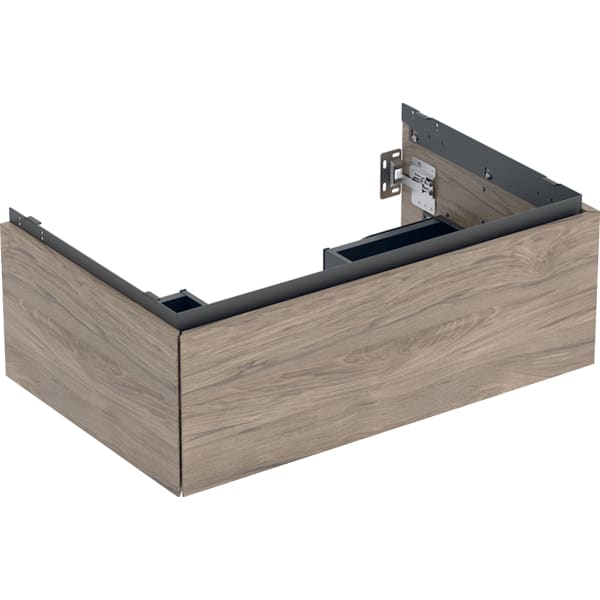 Geberit Vertriebs - ONE Unterschrank für WT/-Platte 1 Schubl., 74x26,6x47cm, Nussb.hickory