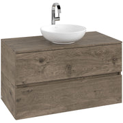 VILLEROY & BOCH - Konsolen-Unterschrank 1000mm f AWT 2 Ausz 1 Auss mLB C517H1 PJ Oak Nebraska
