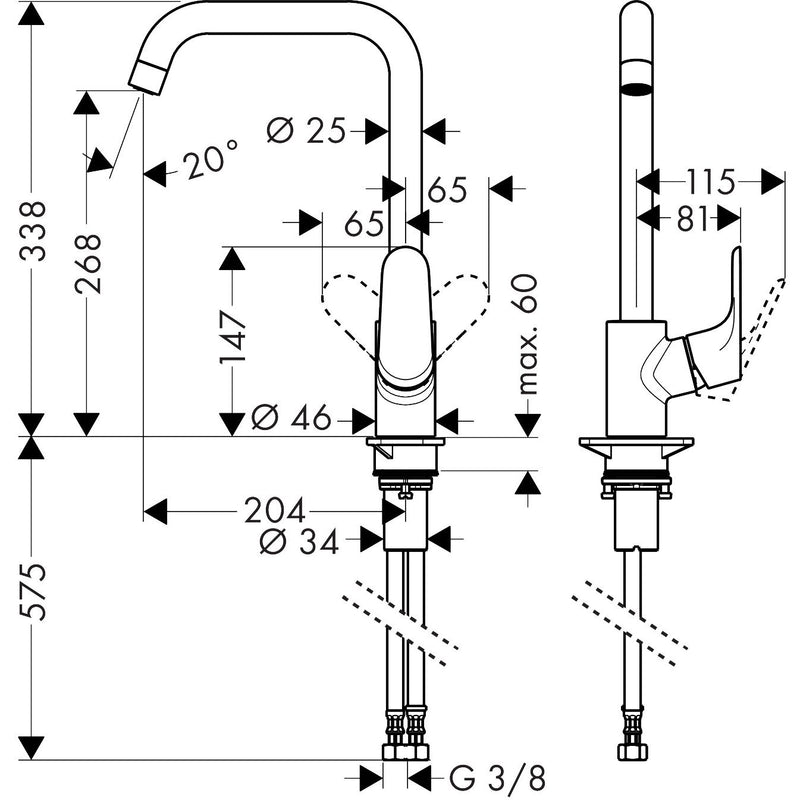 Hansgrohe - Spültisch EHM FOCUS 31820 chrom
