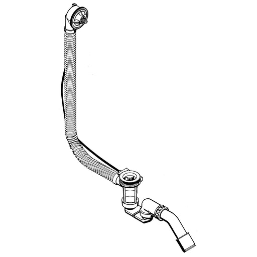 Hansgrohe - Wannenab-u.Überlaufgarnitur Flexaplus Grundset m.flex.Überlaufschlauch