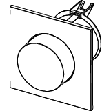TECE SE - TECEflushpoint pneum. Fernauslösung Kunststoff, für Einmengentechnik, weiß