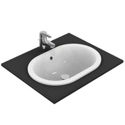 Ideal Standard - Einbauwaschtisch CONNECT, oval, o.Hl., m.Ül., 550x380x175mm, Weiß