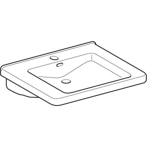 Geberit Vertriebs - WT RENOVA NR. 1 COMFORT, unterfahrbar mit Überlauf, 650x550mm weiß(alpin)