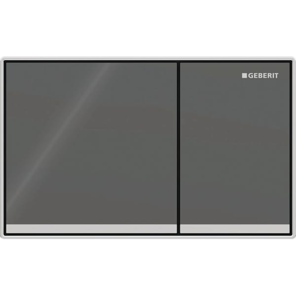 Geberit Vertriebs - Omega60 BetPl., für 2-Mengen-Sp. Square, lava verspiegelt / hgl.verchr