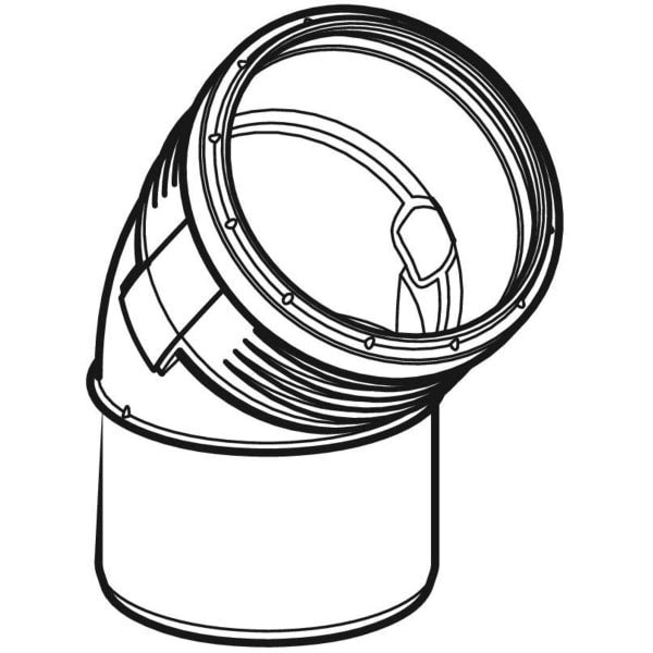Geberit Vertriebs - Silent-PP Bogen 45Gr d160 390722141