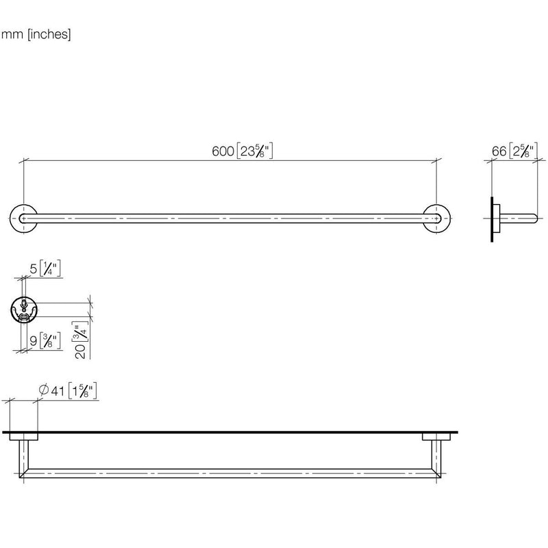 Dornbracht - Badetuchhalter 640 mm META 02 83060979-00 716x133x80 chrom
