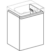 Geberit Vertriebs - Smyle Square US für HWB, m. 1 Tür re 49,2x61,7x40,6cm, lava