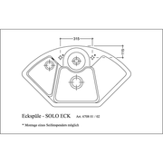 VILLEROY & BOCH - Eck-Spültisch SOLO ECK, 670802 107,5x60,m.Excenterb.,Cplus,graphit