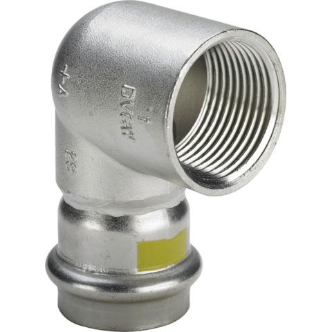 Viega - Winkel SANPRESS Inox G 0214.2 Gas 22mm x 3/4 IG Edelstahl