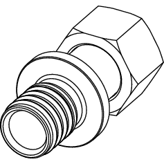 TECE SE - TECEflex Verschraubung, flachdichtend Dim. 16 x Rp 1/2,Standard Messing