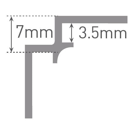 Ocean Interiors - smoothPANEL Inneneckprofil, Typ J 2800mm chrom (hochglanz)