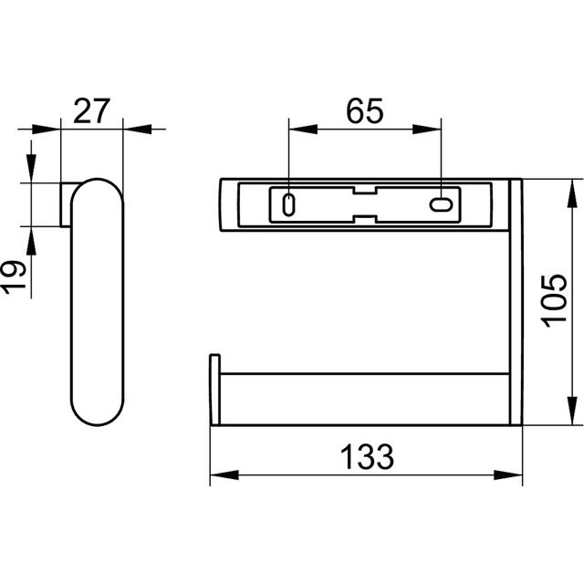 KEUCO - Heibad Papierhalter PLAN offene Form chrom