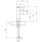 VILLEROY & BOCH - Einhebel-Waschtischarmatur Dawn 38x166x123mm ohne Ablaufgarnitur Chrom