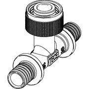 TECE SE - TECEflex Schnelladapter, T-Stück, Abgang, Si-Bronze 16 x 1/2 x 16