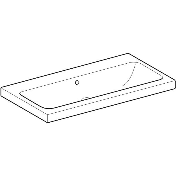 Geberit Vertriebs - iCon Light Waschtisch 90x48cm ohne Hahnloch, mit Ül., weiß, KeraTect