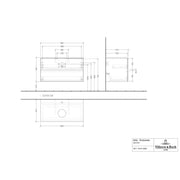 VILLEROY & BOCH - Konsolen-Unterschrank 1000mm f AWT 2 Ausz 1 Aussch mLB C517H1 VD Sand Grey