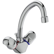 Ideal Standard - 2-Griff Waschtischarmatur ALPHA B2038A 155mm m. schwenkb. Auslauf chrom