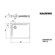 Franz Kaldewei - DW SUPERPLAN mit Wannenträger Mod.1841-2, 800 x 1000, alpinweiß,m. WT