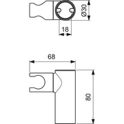 Ideal Standard - Brausehalter schwenkbar IDEALRAIN PRO B9847 chrom