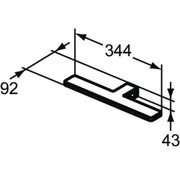 Ideal Standard - LED-Leuchte MIRROR&LIGHT, 9W, 344x92x43mm, Chrom