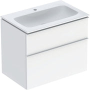Geberit Vertriebs - iCon Set MWT m. US, 2 Schubl. 75x63x48cm, weiß hgl./Griff weiß matt