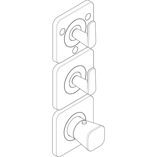 Hansgrohe - Thermostat Modul 380/120 UP FS Axor Citterio C 3 Verbr.Cubic chrom